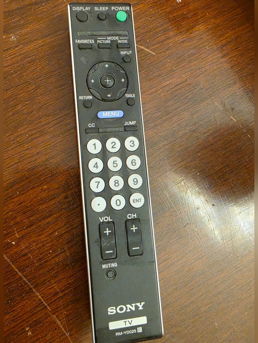 Sony RM-YD025 Bravia TV Remote Control OEM Original Black Silver